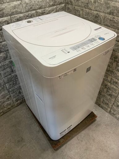 全国送料無料★3か月保証★洗濯機★シャープ★2020年★4.5㎏★ES-G4E7-KW★S-924