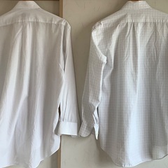 【中古】メンズ　ビジネス　ボタンダウン　シャツ　ワイシャツ　2枚セットの画像