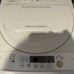 【取引成立】SHARP 洗濯機　ES-G4E3の画像