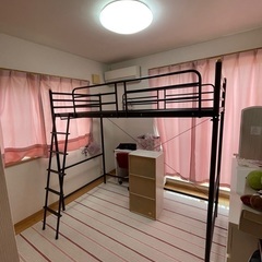 2段　ロフトベッド　黒