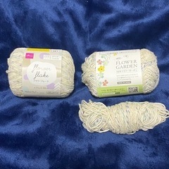 未使用とハンパ  初夏の編み物用 綿混糸　毛糸
