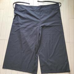 【中古品】ユニセックス　MUJI　漁民パンツ　黒　フリーサイズの画像