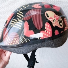 IGNIO　イグニオ　キッズ　ヘルメット　子供用　49〜57 ブラック　ハート　女の子　自転車の画像