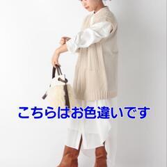 新品 トラッゾドンナ  ケーブル×キルティング  ニットベストの画像