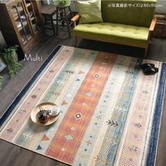  夏 ギャべ ラグ 薄手 マルチ 正方形