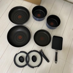 【取引中】ティファール 鍋 フライパン セット ガス火専用