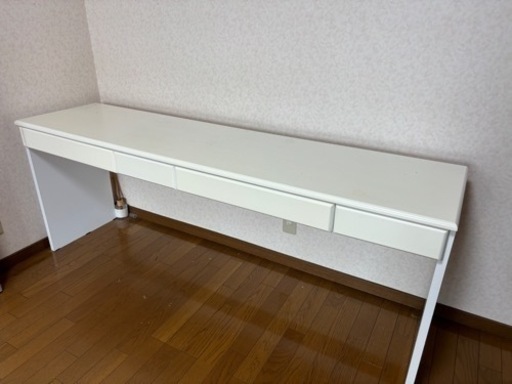 【美品】白家具/ワイドデスク