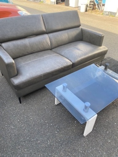 北九州市内配送無料　美品　家具 ソファ 3人掛けソファ　テーブルセット