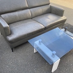 北九州市内配送無料　美品　家具 ソファ 3人掛けソファ　テーブルセット