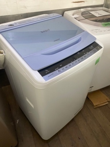 １０２ 北九州市内配送設置無料 日立 HITACHI ビートウォッシュ 全自動洗濯機 （7kg） ブルー BW-7WV A