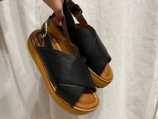 マルニ】美品 ウッドソール 厚底サンダル 37