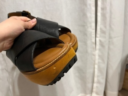 【マルニ】美品　ウッドソール　厚底サンダル　37