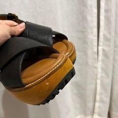 【マルニ】美品　ウッドソール　厚底サンダル　37の画像
