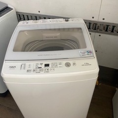 ９９　北九州市内配送設置無料 AQUA アクア 簡易乾燥機能付き洗濯機 7.0kg AQW-GV70J（W）