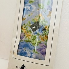 新品 ユーエスポロアッスン 花柄ハンカチ US POLO ASSN ブルー系の画像