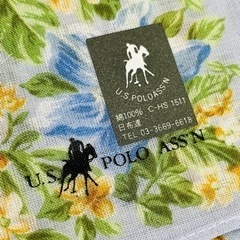 新品 ユーエスポロアッスン 花柄ハンカチ US POLO ASSN ブルー系の画像