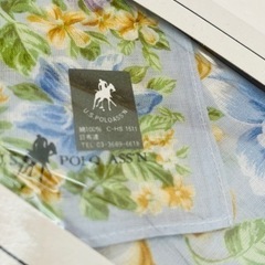 新品 ユーエスポロアッスン 花柄ハンカチ US POLO ASSN ブルー系の画像