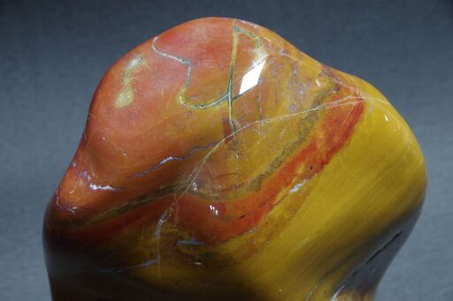 佐渡赤石5.9㎏赤玉石ジャスパー水石鑑賞石山型石磨き仕上げ (hinata