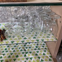 昭和レトロ　足付きグラス　ワイングラス　パフェグラス　まとめ　生...