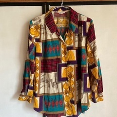 柄シャツ　M
