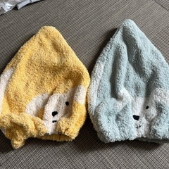 兄弟で　風呂上がりに、タオルプール帽子