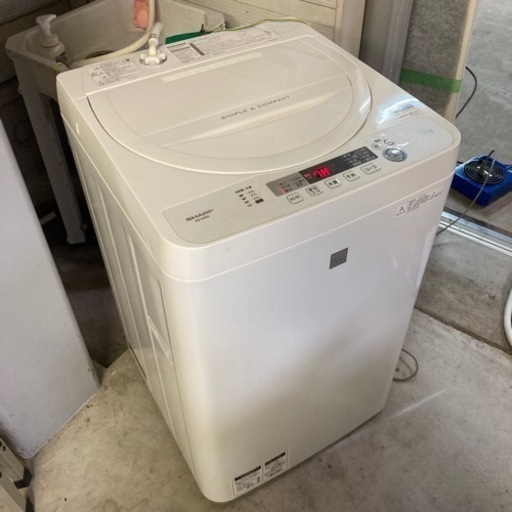 美品　4.5kg 全自動洗濯機 シャープ ES-G4E5-KW 2019年購入　SHARP 全自動洗濯機 全自動電気洗濯機 洗濯機　家電 生活家電 洗濯機