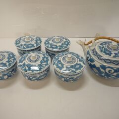 ☆I　有田焼　哲山作　茶器揃　茶器　急須　湯呑み　蓋付き湯呑み　食器　