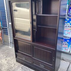 A-646　和食器棚 本棚にも使えます　