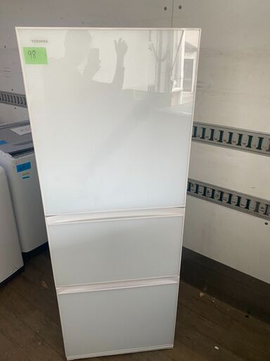 NO98❗️北九州市内配送無料 GR-K33SXV-ZW 冷蔵庫 VEGETA（ベジータ）SXVシリーズ クリアシェルホワイト [3ドア /左開きタイプ /330L]
