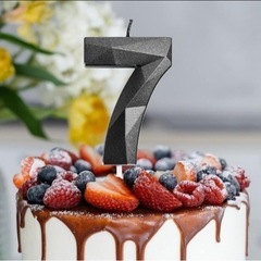 ❤️新品❤️誕生日 キャンドル ろうそく数字 7 ダイヤキャンドル ケーキ バースデーの画像