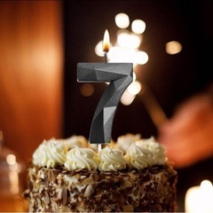 ❤️新品❤️誕生日 キャンドル ろうそく数字 7 ダイヤキャンドル ケーキ バースデーの画像
