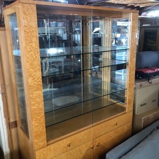 大塚家具 高級ショーケース 展示棚 収納棚 120×45×195cm