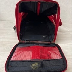 【中古品】ペットキャリー ショルダータイプ キャリーバッグ わんちゃん 猫ちゃん Mサイズ 赤 2way ペットキャリーケースの画像
