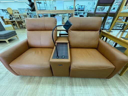 ★ジモティ割あり★  2人掛け電動リクライニングソファー ブラウン クリーニング済み KJ5150