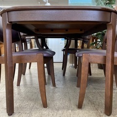 家具 ダイニングセット　テーブル　イス6脚　※2400010306556