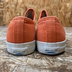 C(6316) CONVERSE コンバース JACK PURCELL ジャックパーセル 19cm オレンジ 紐なし 中古品の画像