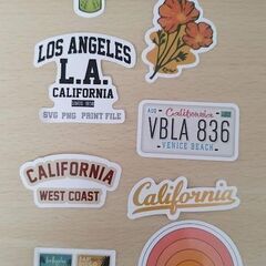 大放出 Californian surplus stickers...