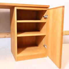 MASTERWAL(マスターウォール)のチェリー材を使用したノートシステムデスクです。ナチュラルな印象のユニットデスクはシンプルながら機能性が抜群！在宅ワークのパソコンデスクや事務机にもおススメ♪の画像