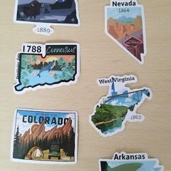 アメリカ合衆国　州の公式ステッカー　States sticker...