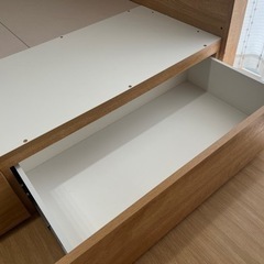 ダブルベッドフレーム　コンセント　収納付きの画像