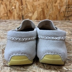 C(6320) クラークス CLARKS デッキシューズ ベロア生地 メンズ 靴 タッセル ライトグレー ライトイエローの画像