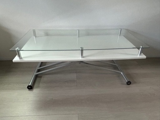 棚付き昇降式テーブル 120cm