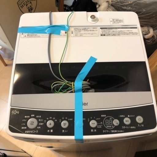 【運搬可能】 Haier ハイアール  全自動洗濯機 4.5kg JW-C45D-W  送風・簡易乾燥 2022年製