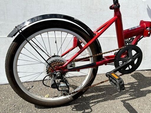 【自社配送は札幌市内限定】折りたたみ自転車 foresta 20インチ 6段変速 レッド 中古【USED】