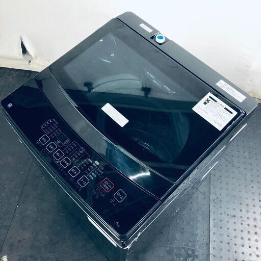ID:sg218037 ニトリ 洗濯機 一人暮らし 中古 2022年製 全自動洗濯機 6.0kg ブラック 送風 乾燥機能付き NTR60  【リユース品：状態B】【送料無料】【設置費用無料】