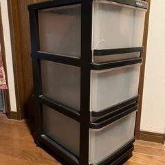 3段衣装ケース キャスター付き 