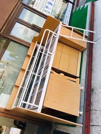 ニトリ　システムベッドデスク　(ベッド、デスク、チェア、シェルフ、チェストのセット)