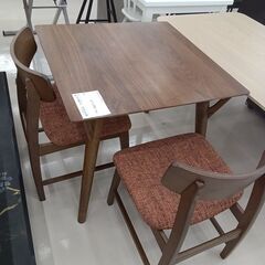 ★ジモティ割あり★ NITORI 2人用ダイニングセット ブラウン W80×D80×H70 クリーニング済み TC3033
