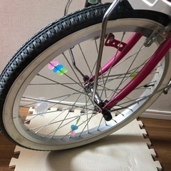子供自転車　20インチ ピンク色の画像