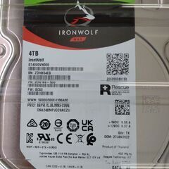 IronWolf 3.5"4TB内蔵HDD NAS向け 5,000円①